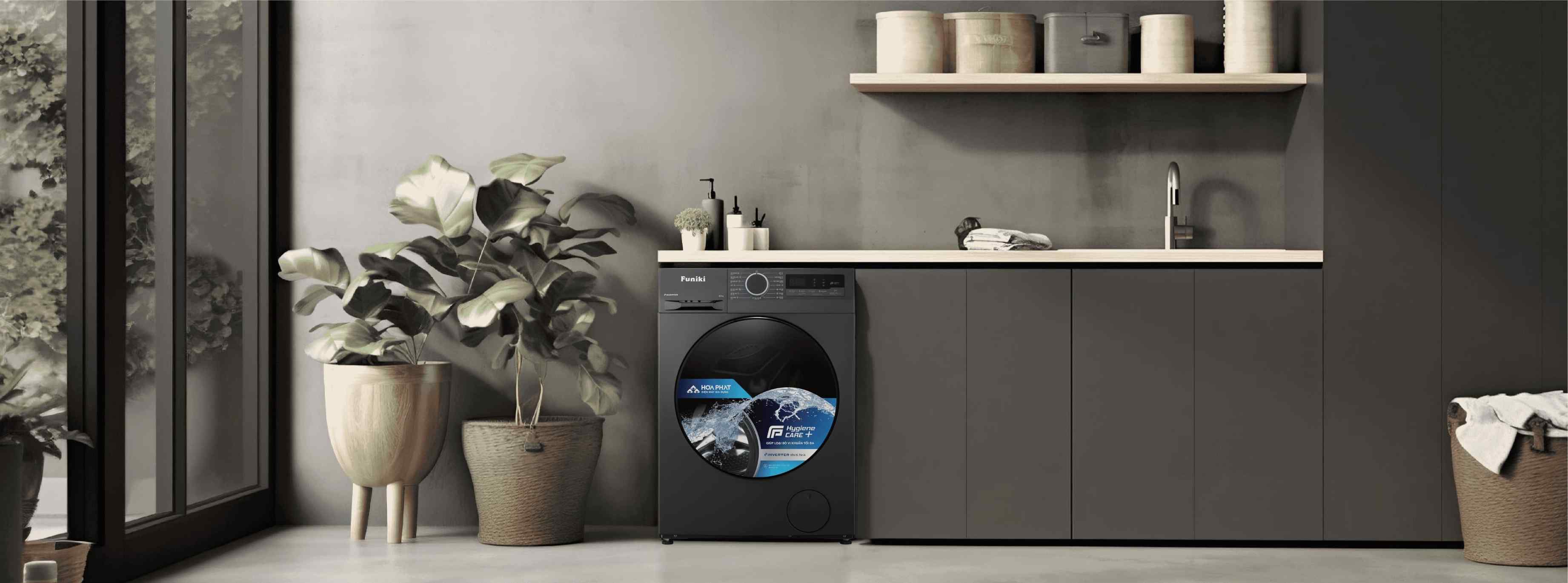 Máy giặt lồng ngang Funiki Inverter 8.5kg HWM F885ADG