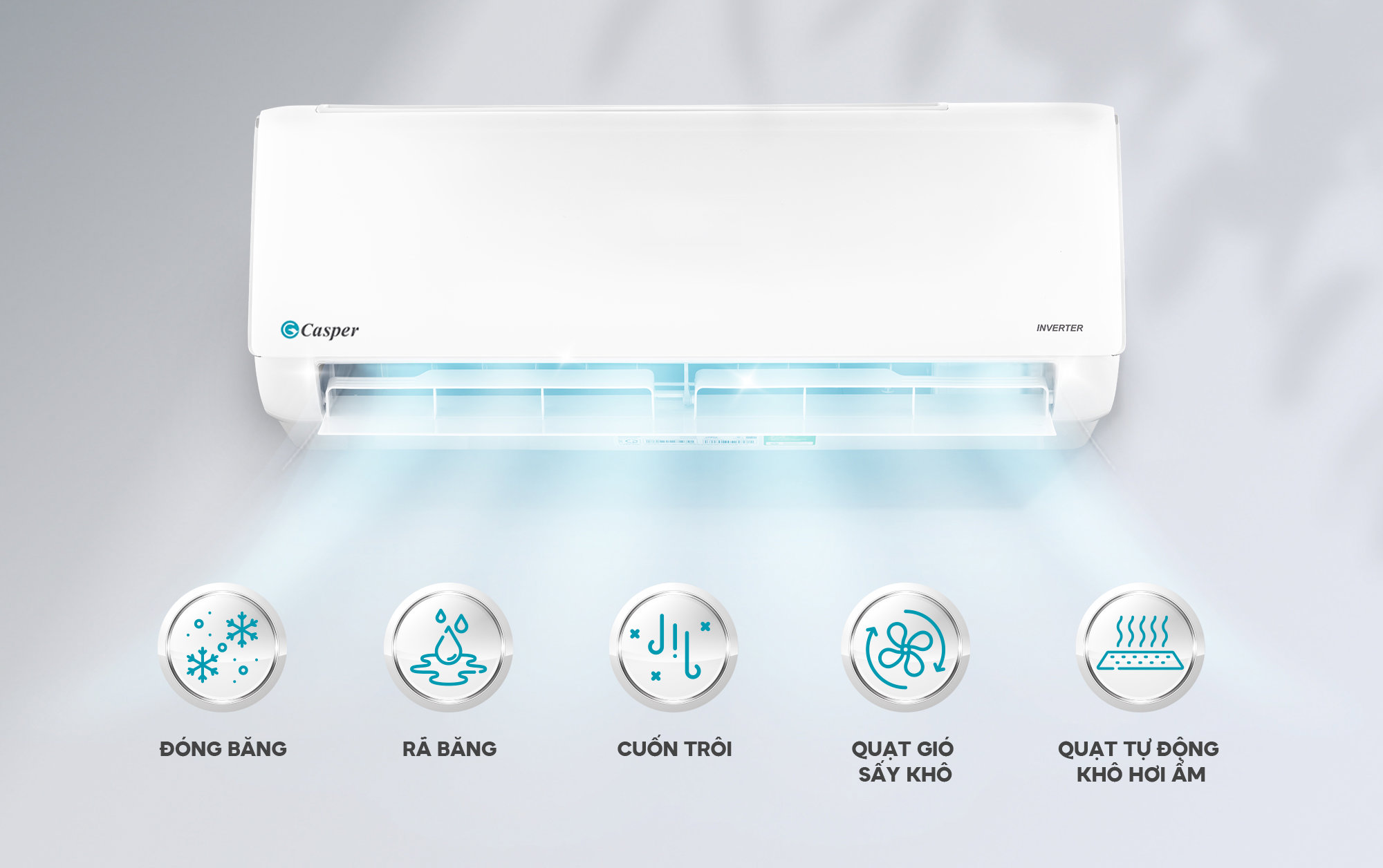 Điều hòa Casper 12000btu JC12IU36 - 1 chiều - Inverter